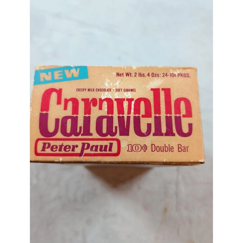 Vintage Peter Paul Caravelle Candy Display Box 1960s 10‎ Cent Double Bar Empty